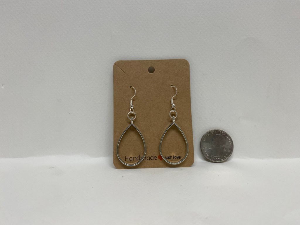 Water droplet, 925 silver earring