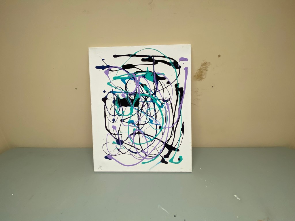 Colorful swirl painting