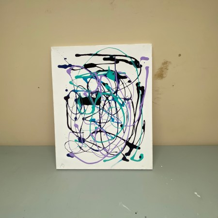 Colorful swirl painting